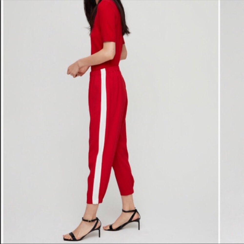 NWOT Aritzia Babaton Dexter Pants- Red- Size S